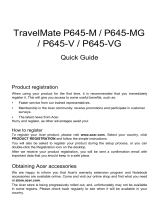 Acer TravelMate P645-V Quick start guide