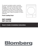 Blomberg DHP24412W Owner's manual