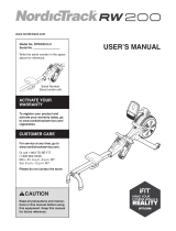 NordicTrack RW200 User manual