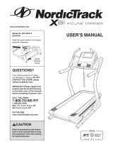 NordicTrack Incline Trainer X9i Treadmill User manual