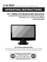 VIORE LCD22VXF7MPT Operating Instructions Manual