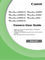 Canon A3400 IS User manual