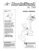 NordicTrack SL 700 User manual