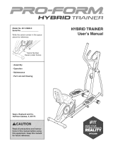 Pro-Form Hybrid Trainer 831.23880.0 User manual