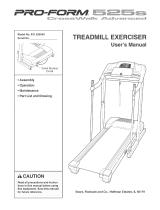 ProForm CROSSWALK ADVANCED 525s User manual