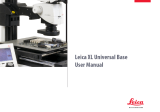 Leica Microsystems XL UNIVERSAL BASE User manual