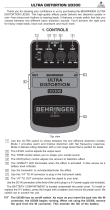 Behringer Ultra Distortion UD300 Quick start guide