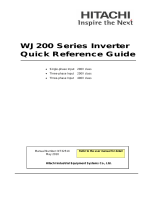 Hitachi WJ200 Series Software Quick Reference Manual