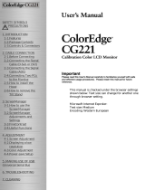 Eizo CG221 Owner's manual