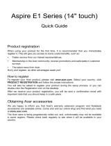 Acer Aspire E1-470PG Quick start guide