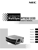 NEC MT830G User manual