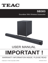 TEAC SB303 User manual