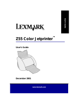 Lexmark Color Jetprinter Z55 User manual