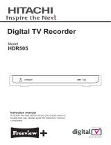 Hitachi HDR505 User manual