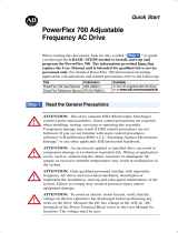 Allen-Bradley powerflex 700 Quick start guide