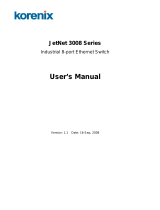 Korenix JetNet 3008 User manual