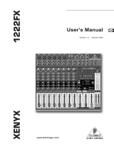 Behringer Eurorack UB1222FX-PRO User manual