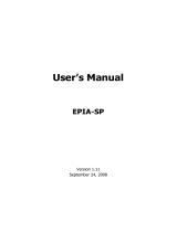 VIA Technologies EPIA-SP User manual