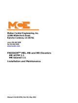 MCE Freedom MRL-MB and MR Elevators User manual