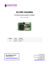Diamond Systems DS-MPE-DAQ0804 User manual