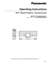 Panasonic PT-D3500U User manual