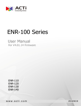 ACTi ENR-110 ENR-120 ENR-130 ENR-140 User manual