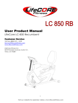 LifeCore Fitness LC-850 Recumbent User manual