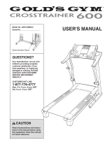 Gold's Gym CrossTrainer 600 User manual