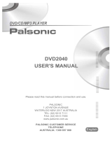 Palsonic DVD2040 Owner's manual