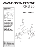 Gold's Gym XRS 20 User manual