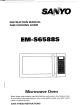 Sanyo EMS6588S - USA Countertop Microwave Oven 1.0 cu.ft. Capacity 1 Owner's manual