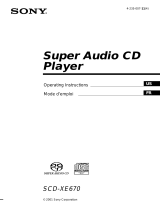 Sony SCD-XE670 User manual