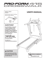 Pro-Form CROSSWALK FIT 415 User manual