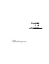 Fluke 116 Digital HVAC Multimeter User manual