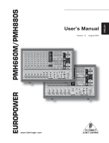 Behringer PMH660M/PMH880S User manual