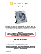 All Seasons Hire Cyclone 50 Operating instructions