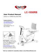 LifeCore Fitness 1050RB User manual