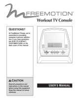 FreeMotion Workout TV Console User manual