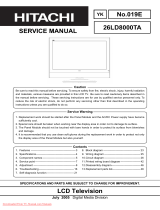 Hitachi 26LD8000TA User manual