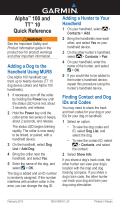 Garmin ALPHA Reference guide