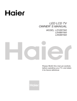 Haier LE32B7500 Owner's manual