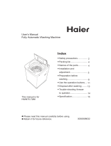 Haier HWM75-7288 User manual