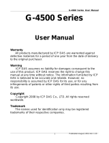 ICP DAS USA G-4500-2G - Mini PAC, Quad Band GPRS, Ethernet, I/O, RS-232, RS-485, Modbus User manual