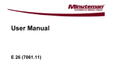 Minuteman E 26 User manual