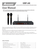 Acesonic UHF-A6 Owner's manual