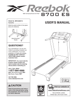 Reebok Fitness 8700ES Treadmill User manual
