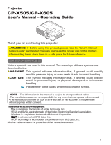 Hitachi CP-X505 series User manual