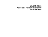 Epson PowerLite Home Cinema 500 Silver Edition User manual