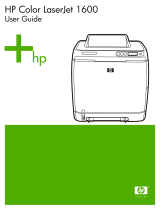 HP COLOR LASERJET 1600 PRINTER User guide