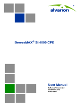 Alvarion BreezeMAX Si 4000 CPE User manual